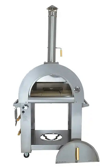 Kokomo 32" Inch Dual Fuel Gas or Wood Fired Stainless Steel Pizza Oven